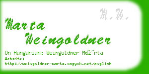 marta weingoldner business card